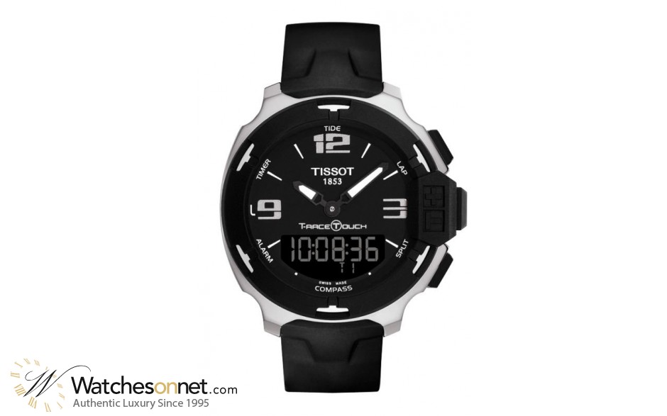 Tissot T Race  Chronograph LCD Display Quartz Men's Watch, Stainless Steel, Black Dial, T081.420.17.057.01