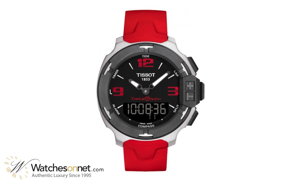 Tissot T Race  Chronograph LCD Display Quartz Men's Watch, Stainless Steel, Black Dial, T081.420.17.057.03
