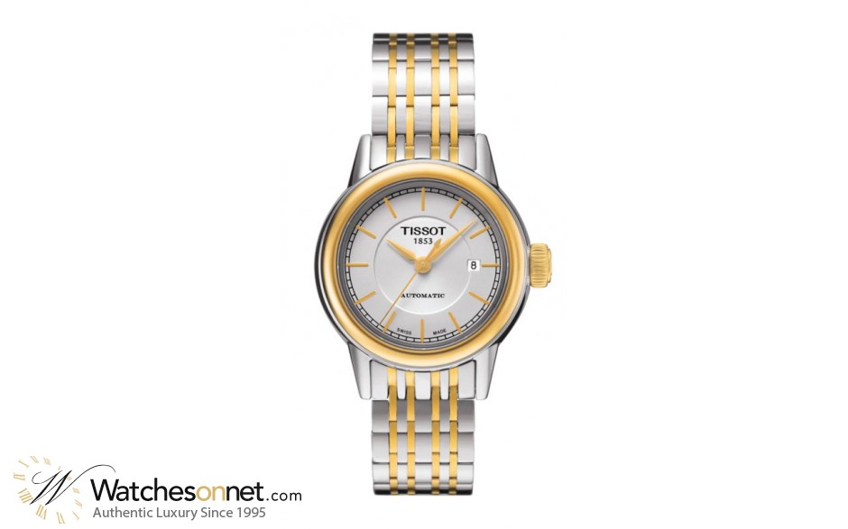 Tissot Carson Lady  Automatic Women's Watch, Steel & Gold Tone, White Dial, T085.207.22.011.00