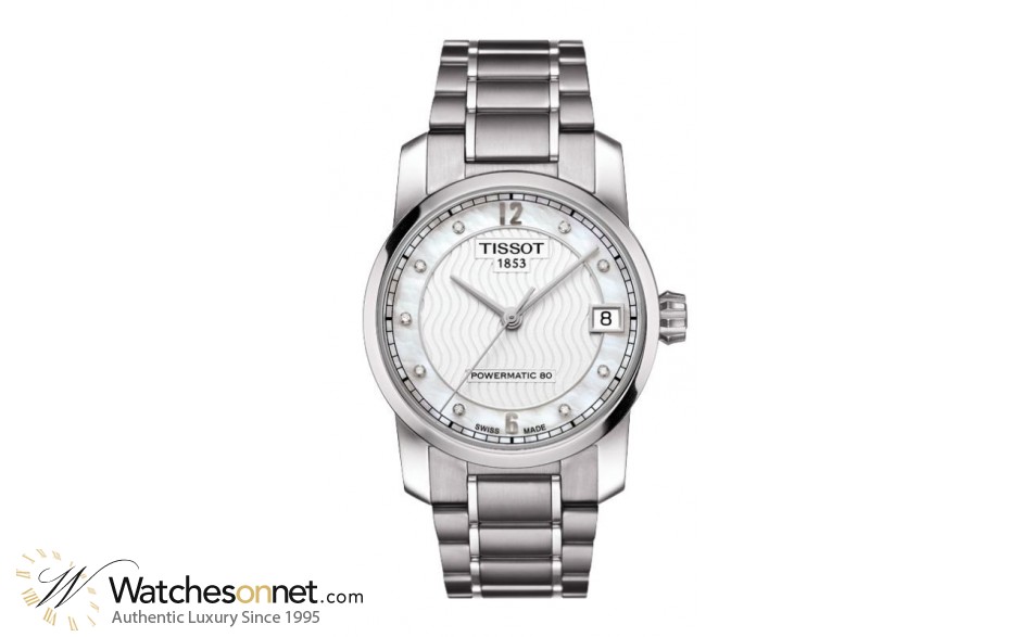 Tissot Titanium Lady  Automatic Women's Watch, Titanium, Mother Of Pearl & Diamonds Dial, T087.207.44.116.00