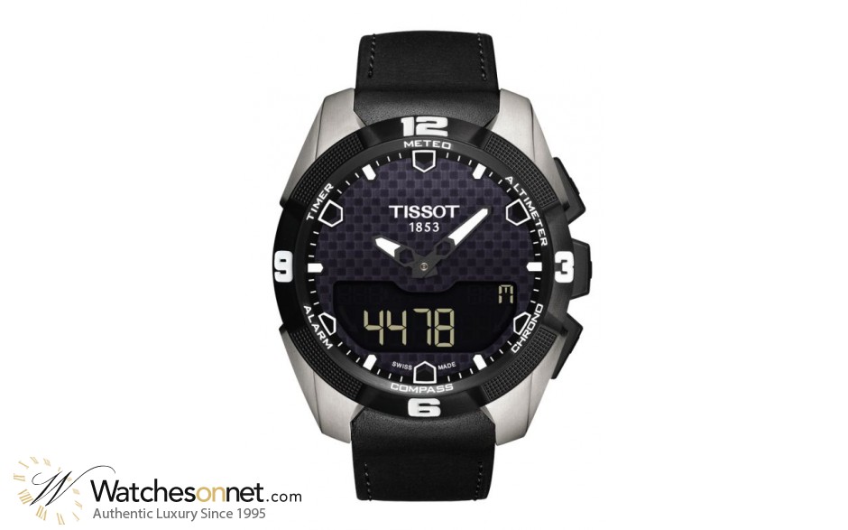 Tissot T Touch  Chronograph LCD Display Quartz Men's Watch, Titanium, Black Dial, T091.420.46.051.00