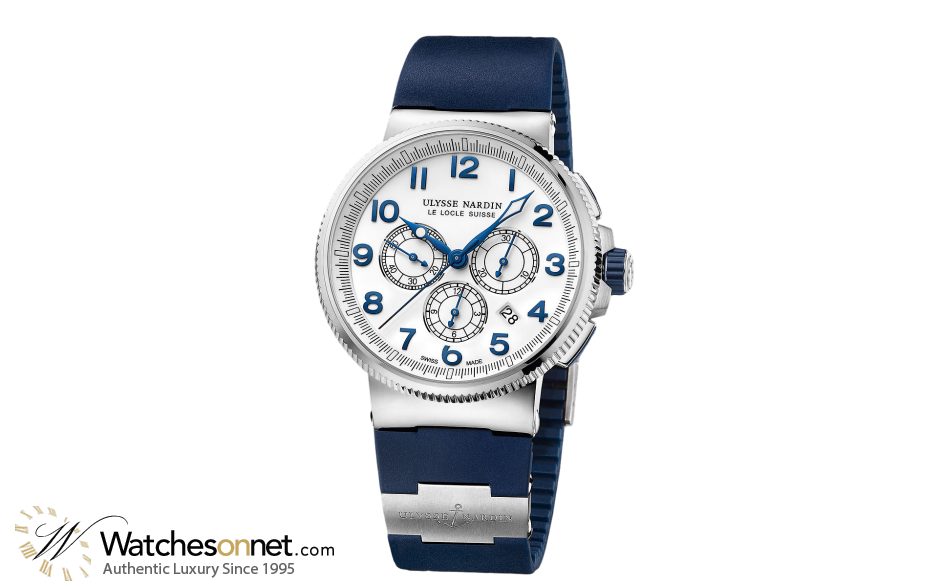 Ulysse Nardin Marine Chronometer  Automatic Men's Watch, Titanium & Stainless Steel, White Dial, 1503-150-3/60