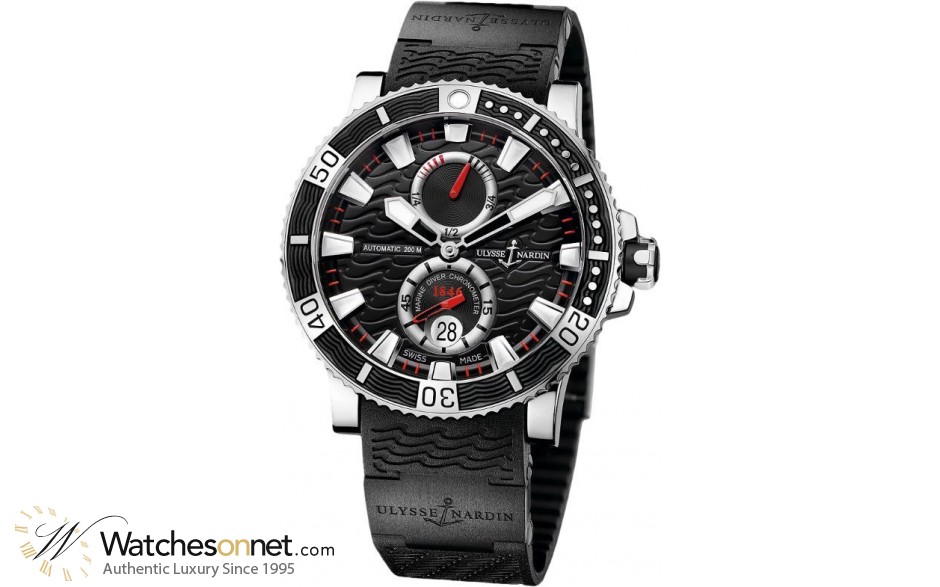 Ulysse Nardin Maxi Marine Diver  Automatic Men's Watch, Titanium & Stainless Steel, Black Dial, 263-90-3C/72