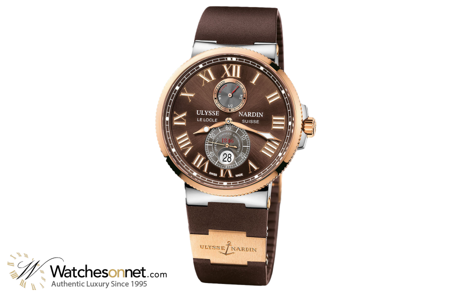 Ulysse Nardin Marine Chronometer  Automatic Men's Watch, Steel & 18K Rose Gold, Brown Dial, 265-67-3/45