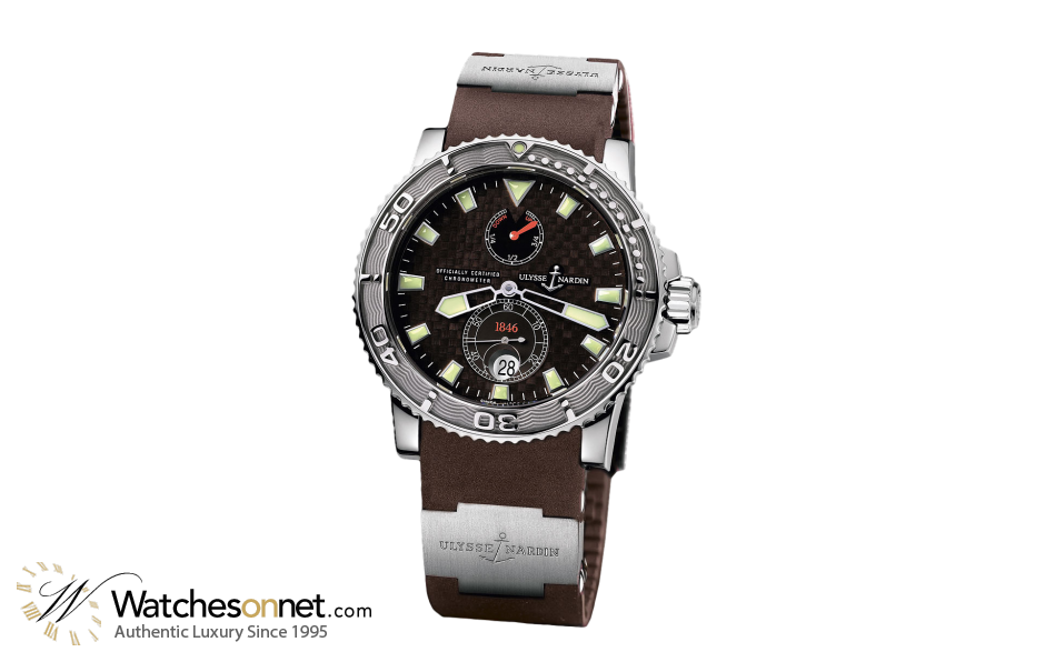 Ulysse Nardin Maxi Marine Diver  Automatic Certified Men's Watch, Stainless Steel, Brown Dial, 263-33-3/95