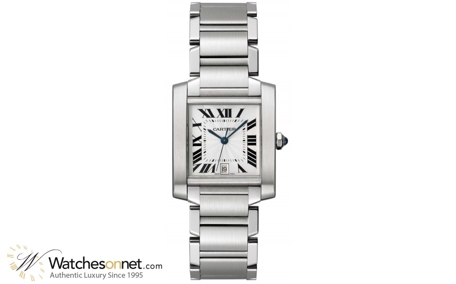 Cartier Tank Francaise  Automatic Men's Watch, Stainless Steel, Silver Dial, W51002Q3