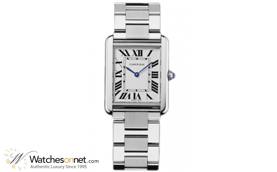 Cartier Tank Solo  Quartz Men's Watch, Stainless Steel, White Dial, W5200014