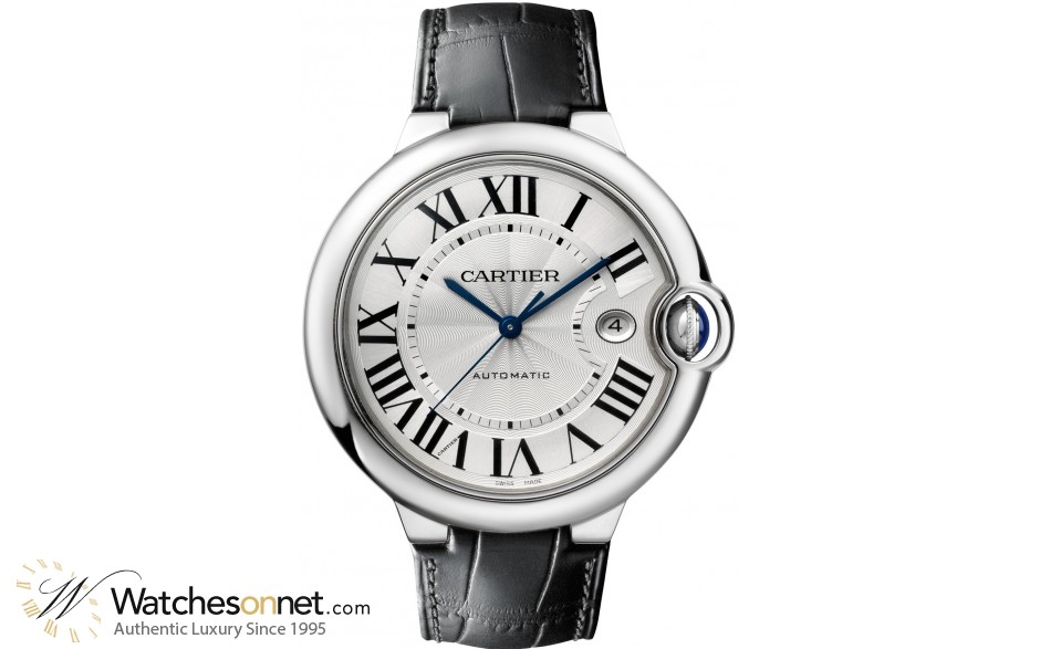 Cartier Ballon Bleu  Automatic Men's Watch, Stainless Steel, Silver Dial, W69016Z4
