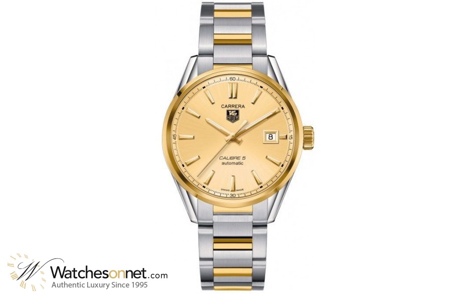 Tag Heuer Carrera  Automatic Men's Watch, Stainless Steel, Gold Dial, WAR215A.BD0783