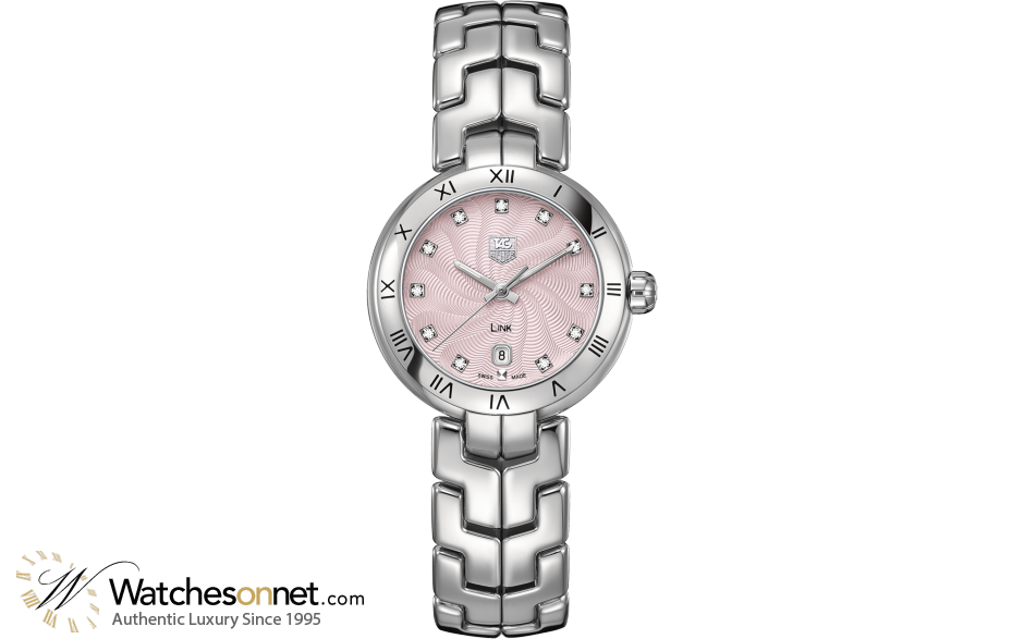 Tag Heuer Link  Quartz Women's Watch, Stainless Steel, Pink Dial, WAT1415.BA0954