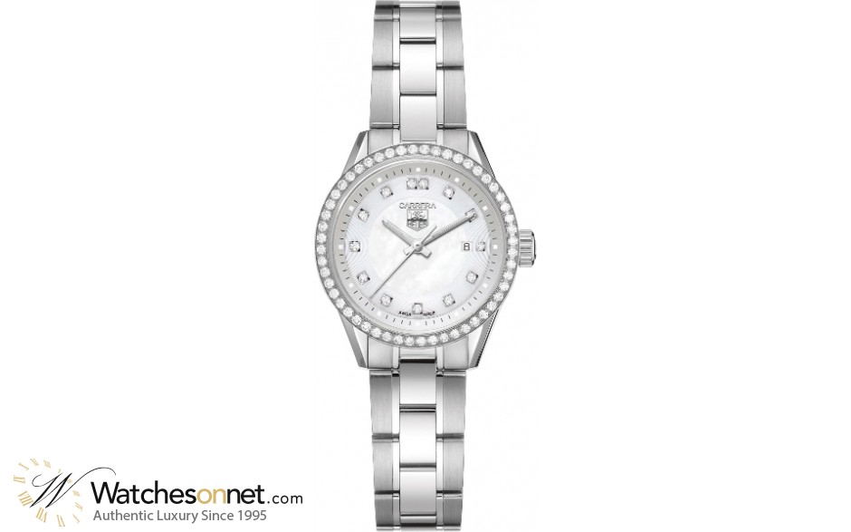 Tag Heuer Carrera  Quartz Women's Watch, Stainless Steel, Mother Of Pearl Dial, WV1413.BA0793