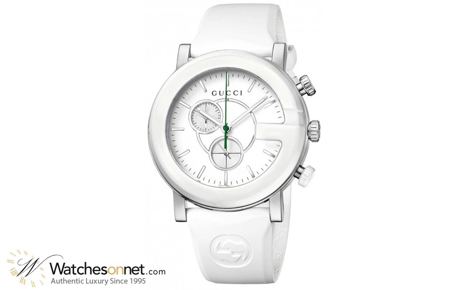 Gucci G-Chrono  Quartz Men's Watch, Stainless Steel, White Dial, YA101346