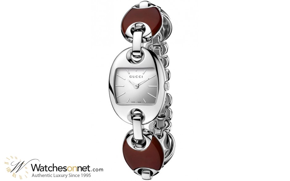 Gucci Marina Chain  Quartz Women's Watch, Stainless Steel, Silver Dial, YA121516