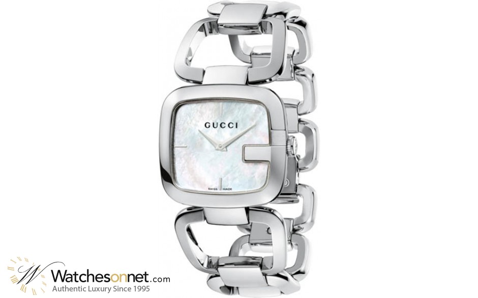 Gucci G-Gucci  Quartz Women's Watch, Stainless Steel, White Dial, YA125508