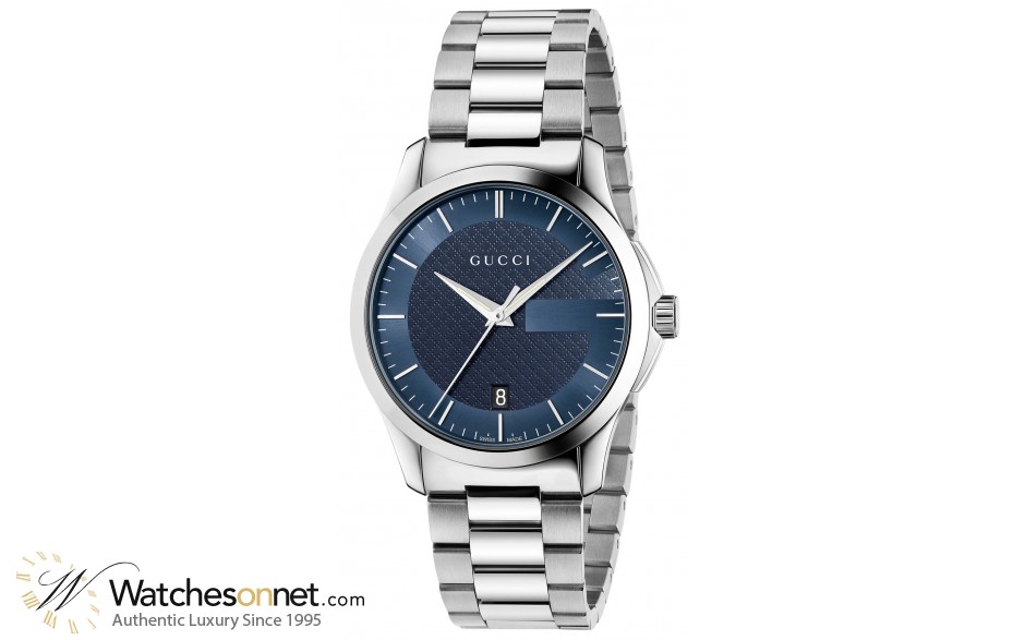 Gucci G-Timeless  Quartz Unisex Watch, Stainless Steel, Blue Dial, YA126440