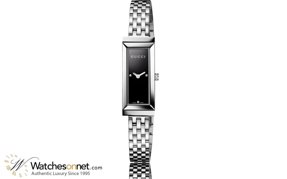 Gucci G-Frame  Quartz Women's Watch, Stainless Steel, Black Dial, YA127504
