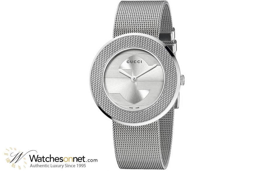 Gucci U-Play  Quartz Women's Watch, Stainless Steel, Silver Dial, YA129407