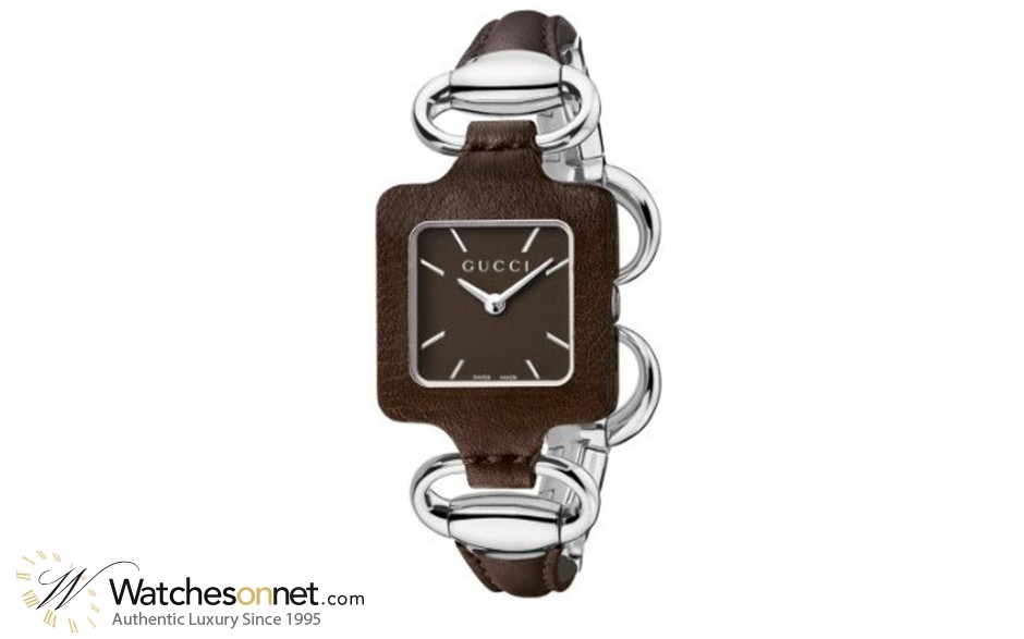 Gucci 1921  Quartz Women's Watch, Stainless Steel, Brown Dial, YA130403