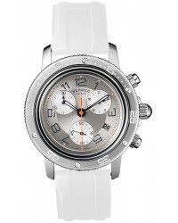 Hermes Clipper  Chronograph Quartz Women's Watch, Stainless Steel, Silver Dial, 035366WW00