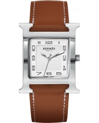 Hermes H Hour  Quartz Women's Watch, Stainless Steel, White Dial, 036833WW00