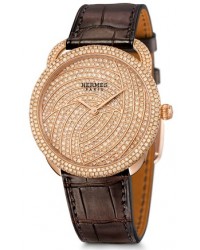 Hermes Arceau  Automatic Women's Watch, 18K Rose Gold & Diamonds, Gold Dial, 038134WW00