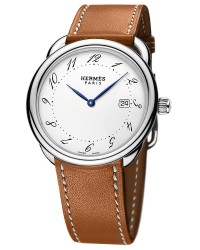 Hermes Arceau  Quartz Women's Watch, Stainless Steel, White Dial, 040112WW00