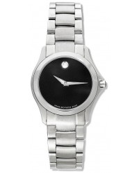 Movado Military  Quartz Women's Watch, Stainless Steel, Black Dial, 605870