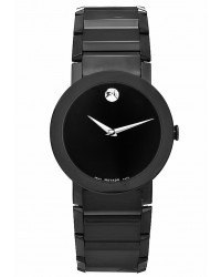 Movado Luno  Quartz Men's Watch, Stainless Steel, Black Dial, 606307