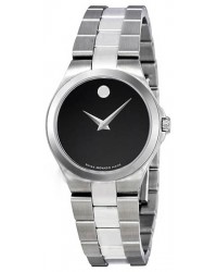 Movado Museum  Quartz Women's Watch, Stainless Steel, Black Dial, 606558