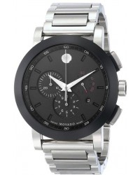 Movado Museum  Chronograph Quartz Men's Watch, Stainless Steel, Black Dial, 606792