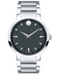 Movado Gravity  Quartz Men's Watch, Stainless Steel, Black Dial, 606838