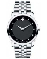 Movado Museum  Quartz Women's Watch, Stainless Steel, Black Dial, 606878