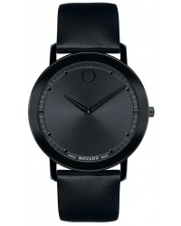 Movado Sapphire  Quartz Men's Watch, PVD Black Steel, Black Dial, 606884