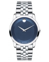 Movado Museum  Quartz Men's Watch, Stainless Steel, Blue Dial, 606982