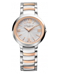 Baume & Mercier Promesse  Quartz Women's Watch, Steel & 18K Rose Gold, Silver Dial, MOA10159