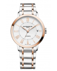 Baume & Mercier Classima  Automatic Women's Watch, Steel & 18K Rose Gold, White Dial, MOA10223