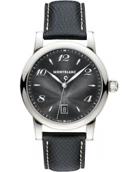 Montblanc Star Date  Quartz Men's Watch, Stainless Steel, Black Dial, 108763