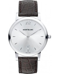 Montblanc Star Classique Date  Quartz Men's Watch, Stainless Steel, Silver Dial, 108770