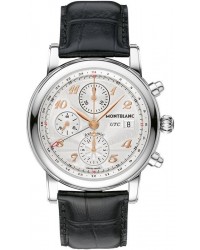 Montblanc Star Chronograph UTC Automatic  Chronograph Automatic Men's Watch, Stainless Steel, Silver Dial, 110590