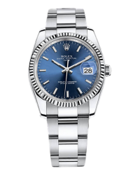 Rolex Date 34  Automatic Women's Watch, Stainless Steel, Blue Dial, 115234-BLU