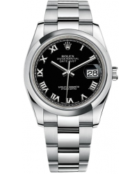Rolex DateJust 36  Automatic Women's Watch, Stainless Steel, Black Dial, 116200-BLK-RN