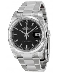 Rolex DateJust 36  Automatic Women's Watch, Stainless Steel, Black Dial, 116200-BLK