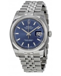 Rolex DateJust 36  Automatic Women's Watch, Stainless Steel, Blue Dial, 116200-BLU-J