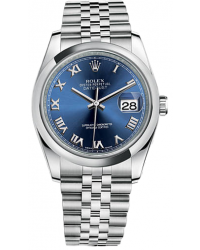 Rolex DateJust 36  Automatic Women's Watch, Stainless Steel, Blue Dial, 116200-BLU-RN-J
