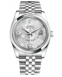 Rolex DateJust 36  Automatic Women's Watch, Stainless Steel, Silver Dial, 116200-FLR-SLV-J