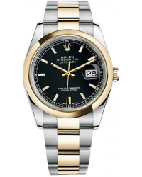 Rolex DateJust 36  Automatic Women's Watch, Steel & 18K Yellow Gold, Black Dial, 116203-BLK