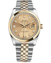 Rolex DateJust 36  Automatic Women's Watch, Steel & 18K Yellow Gold, Champagne Dial, 116203-CHAMP-DIA-J
