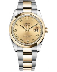 Rolex DateJust 36  Automatic Women's Watch, Steel & 18K Yellow Gold, Champagne Dial, 116203-CHAMP-RN