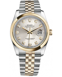 Rolex DateJust 36  Automatic Women's Watch, Steel & 18K Yellow Gold, Silver Dial, 116203-SLV-DIA-J