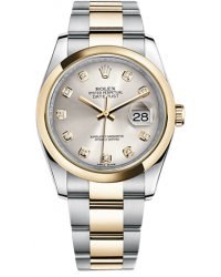 Rolex DateJust 36  Automatic Women's Watch, Steel & 18K Yellow Gold, Silver Dial, 116203-SLV-DIA